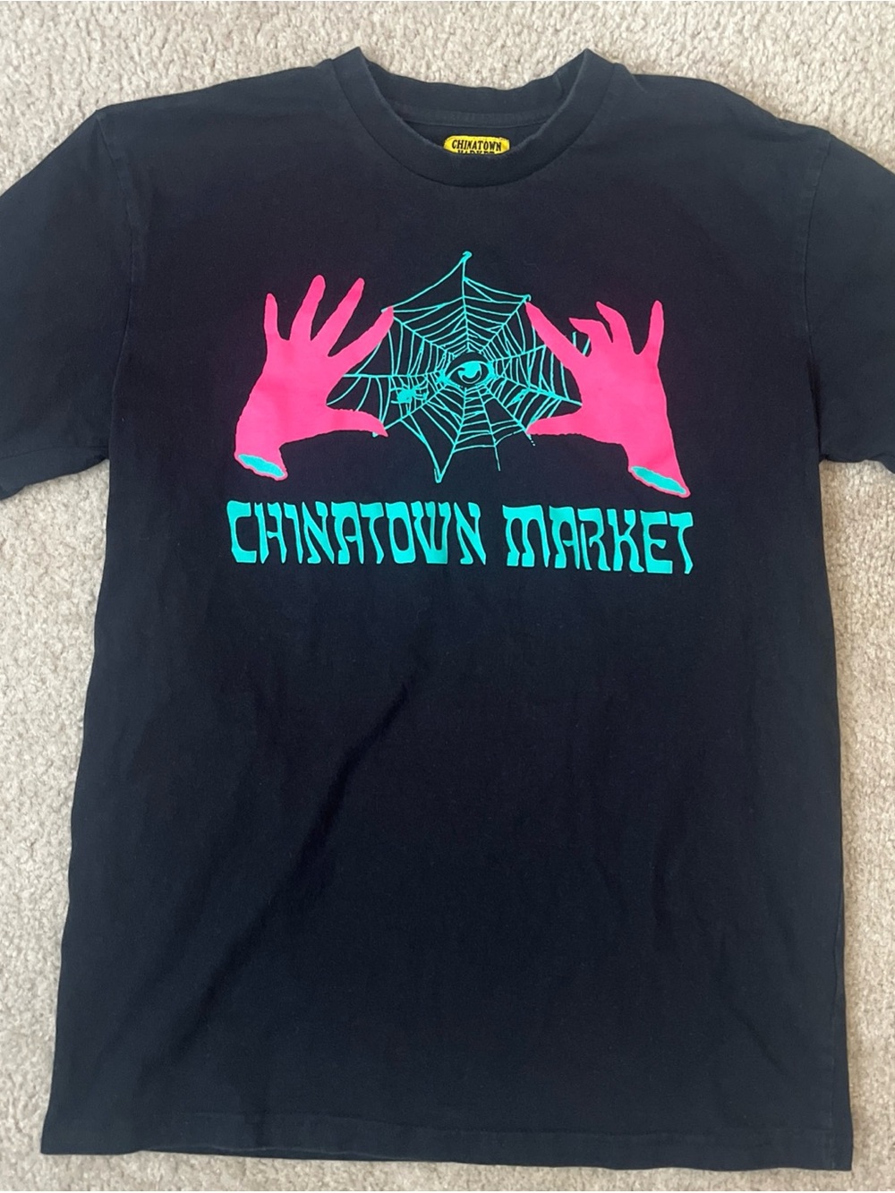 Chinatown Market Never Made Mens  XL Black Tshirt w Back Print